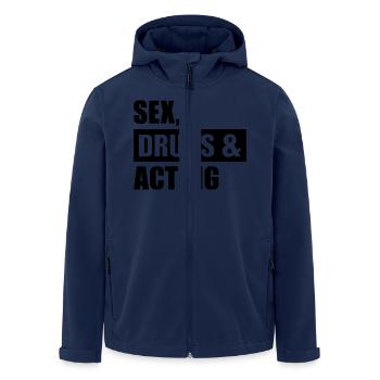 Schauspieler - Recycelte Männer Softshell-Jacke von Stanley/Stella - Navy - Vorne - AI Model Male 185 light (185cm)