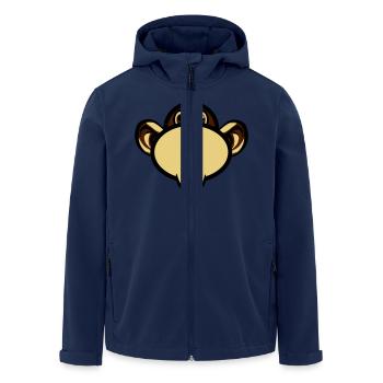 affe witzig lustig doof - Recycelte Männer Softshell-Jacke von Stanley/Stella - Navy - Vorne - AI Model Male 185 light (185cm)