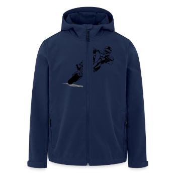 Supermoto Racing - Supermotard - Men’s Recycled Softshell Jacket by Stanley/Stella - navy - Front - AI Model Male 185 light (185cm)