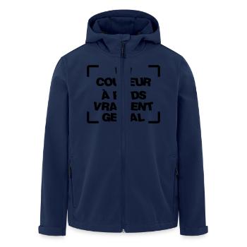 Course à pied / Coureur / Jogging / Running / Run - Veste softshell homme en polyester recyclé Stanley/Stella - marine - Devant - AI Model Male 185 light (185cm)