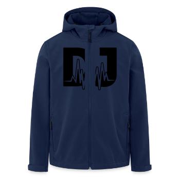 dj - Men’s Recycled Softshell Jacket by Stanley/Stella - navy - Front - AI Model Male 185 light (185cm)