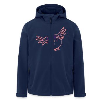 Flying pigs / pig flying (2c) - Men’s Recycled Softshell Jacket by Stanley/Stella - navy - Front - AI Model Male 185 light (185cm)