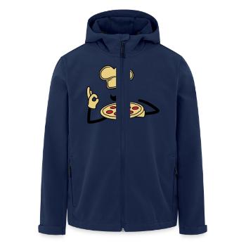 koch bäcker schnurrbart mustache logo cool logo it - Recycelte Männer Softshell-Jacke von Stanley/Stella - Navy - Vorne - AI Model Male 185 light (185cm)