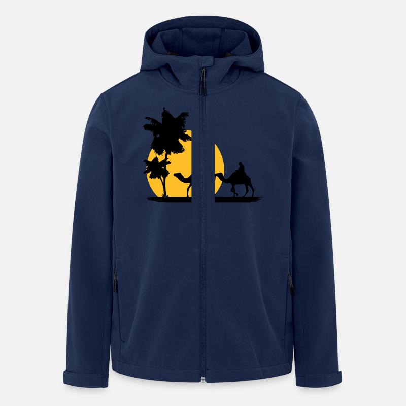 Camel - Kamel - Dromedar - Karawane - Recycelte Männer Softshell-Jacke von Stanley/Stella - Navy