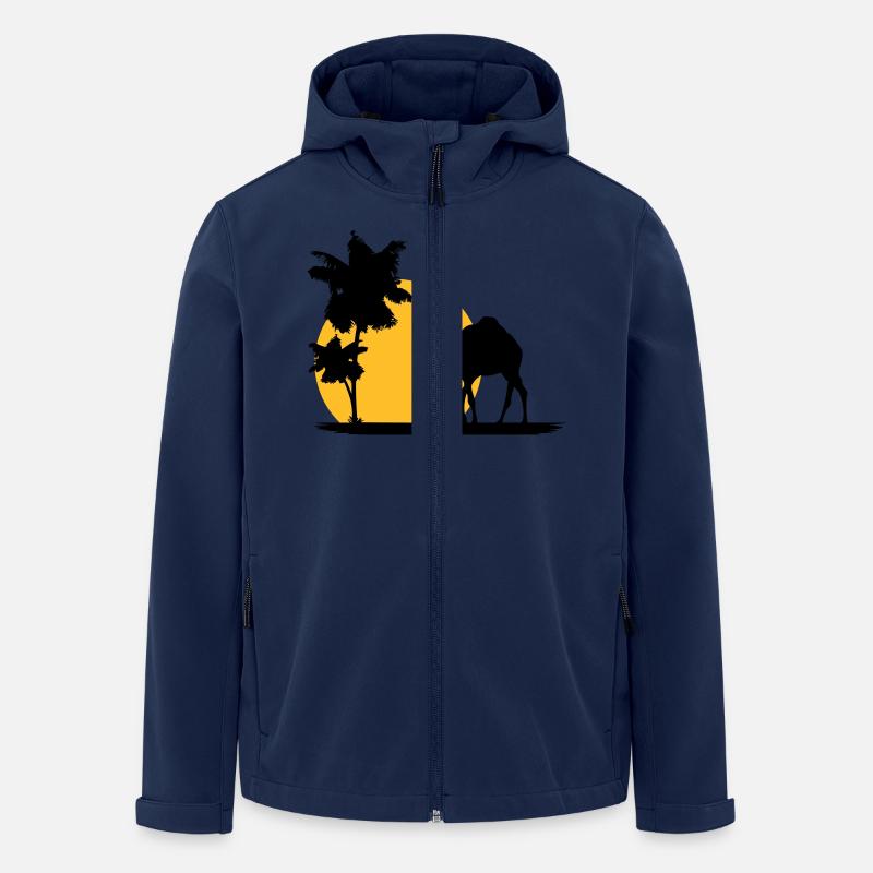 Camel - Kamel - Dromedar - Recycelte Männer Softshell-Jacke von Stanley/Stella - Navy