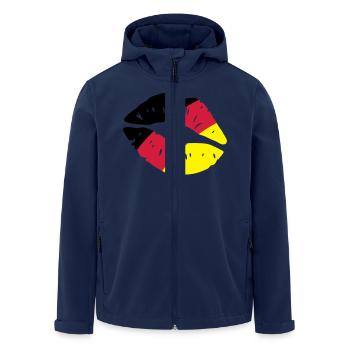 germany kiss lips - Recycelte Männer Softshell-Jacke von Stanley/Stella - Navy - Vorne - AI Model Male 185 light (185cm)