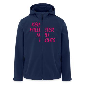 kein millimeter nach rechts - Recycelte Männer Softshell-Jacke von Stanley/Stella - Navy - Vorne - AI Model Male 185 light (185cm)