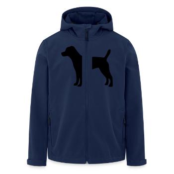 Patterdale Terrier - Recycelte Männer Softshell-Jacke von Stanley/Stella - Navy - Vorne - AI Model Male 185 light (185cm)