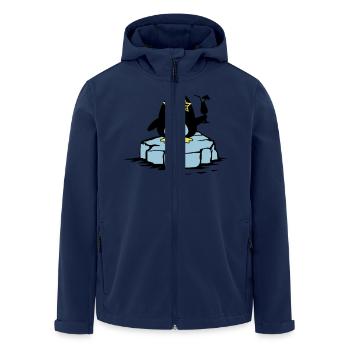 beach pinguin eisscholle - Recycelte Männer Softshell-Jacke von Stanley/Stella - Navy - Vorne - AI Model Male 185 light (185cm)