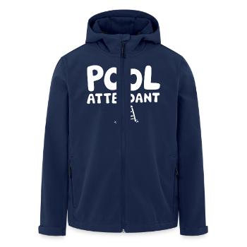 Pool-Vibes genießen - Recycelte Männer Softshell-Jacke von Stanley/Stella - Navy - Vorne - AI Model Male 185 light (185cm)