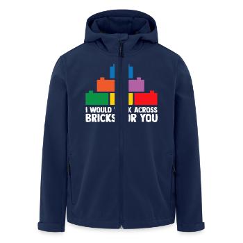 Brick Builder Brick Building Master Builder - Men’s Recycled Softshell Jacket by Stanley/Stella - navy - Front - AI Model Male 185 light (185cm)