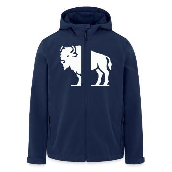 Bison Animal - Men’s Recycled Softshell Jacket by Stanley/Stella - navy - Front - AI Model Male 185 light (185cm)
