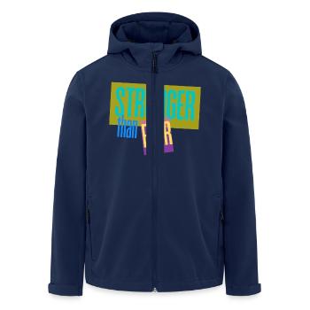 Stronger than ever - Recycelte Männer Softshell-Jacke von Stanley/Stella - Navy - Vorne - AI Model Male 185 light (185cm)