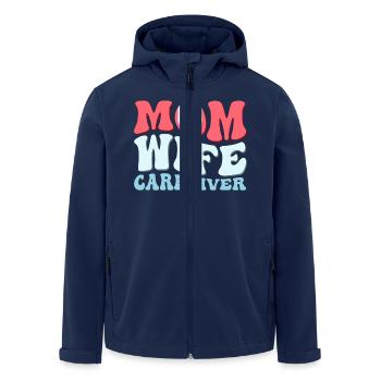 Maman Épouse Aidant - Veste softshell homme en polyester recyclé Stanley/Stella - marine - Devant - AI Model Male 185 light (185cm)