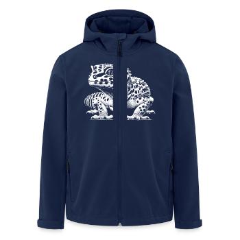 Gecko léopard - Veste softshell homme en polyester recyclé Stanley/Stella - marine - Devant - AI Model Male 185 light (185cm)