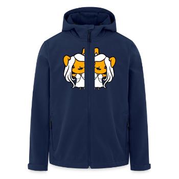 2 Bunnies Girls Pretty Girls Women Bunny Small - Men’s Recycled Softshell Jacket by Stanley/Stella - navy - Front - AI Model Male 185 light (185cm)