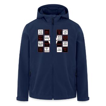 Feminismus-Bullshit-Bingo - Recycelte Männer Softshell-Jacke von Stanley/Stella - Navy - Vorne - AI Model Male 185 light (185cm)