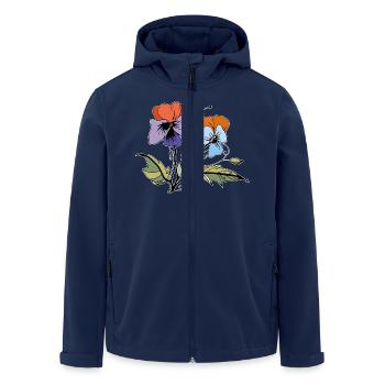Blumen - Recycelte Männer Softshell-Jacke von Stanley/Stella - Navy - Vorne - AI Model Male 185 light (185cm)