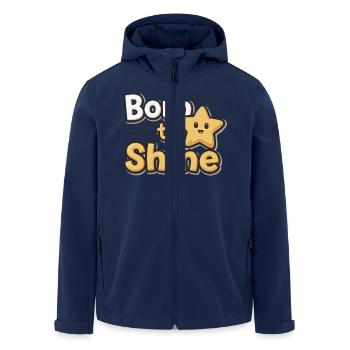 Born to Shine – Strahlender Stern - Recycelte Männer Softshell-Jacke von Stanley/Stella - Navy - Vorne - AI Model Male 185 light (185cm)