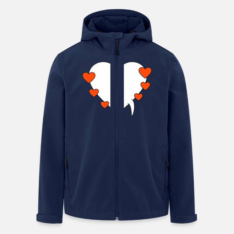 Sprechblase mit Herzen - Recycelte Männer Softshell-Jacke von Stanley/Stella - Navy