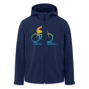 Cyclist - Men’s Recycled Softshell Jacket by Stanley/Stella - navy - Front - AI Model Male 185 light (185cm)