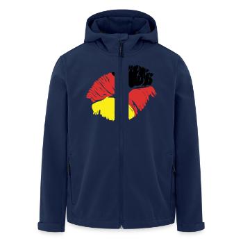 kuss deutschland - Recycelte Männer Softshell-Jacke von Stanley/Stella - Navy - Vorne - AI Model Male 185 light (185cm)