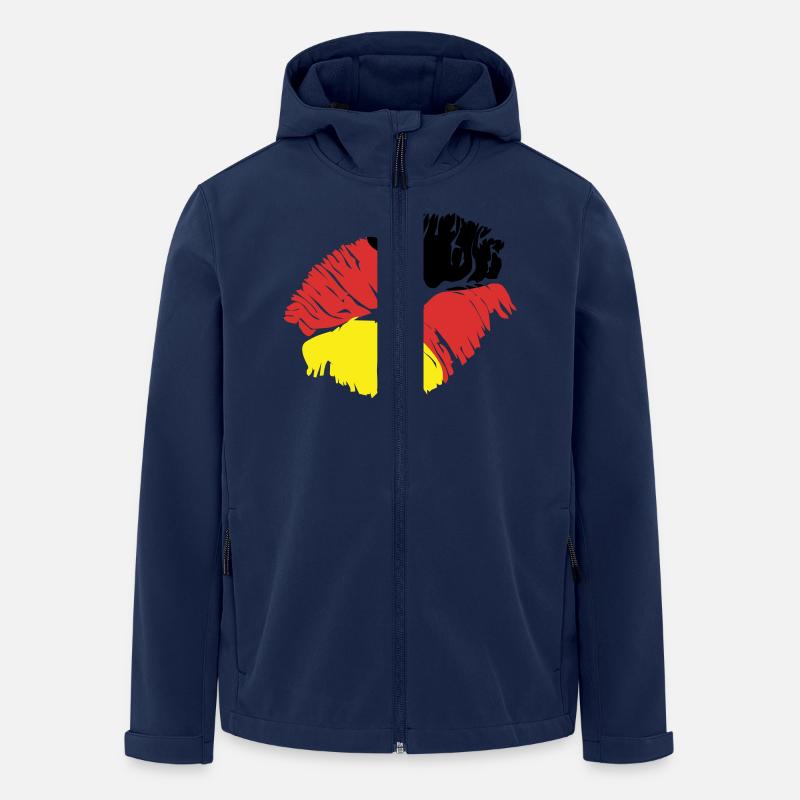 kuss deutschland - Recycelte Männer Softshell-Jacke von Stanley/Stella - Navy