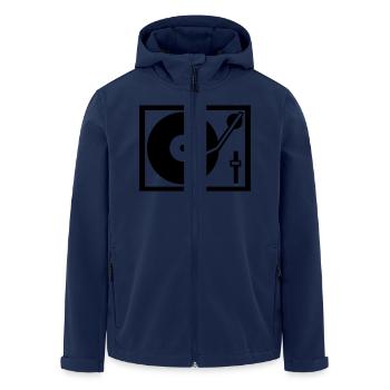 DJ - Recycelte Männer Softshell-Jacke von Stanley/Stella - Navy - Vorne - AI Model Male 185 light (185cm)