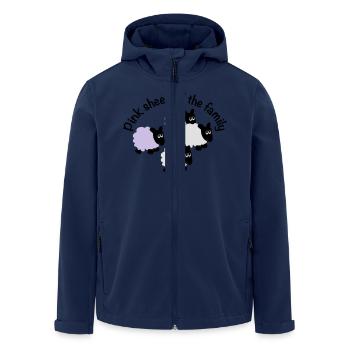 Pink sheep of the family - Men’s Recycled Softshell Jacket by Stanley/Stella - navy - Front - AI Model Male 185 light (185cm)
