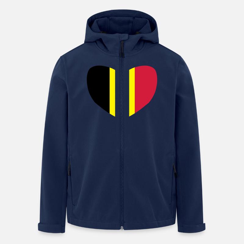 Ich liebe Belgien - Recycelte Männer Softshell-Jacke von Stanley/Stella - Navy