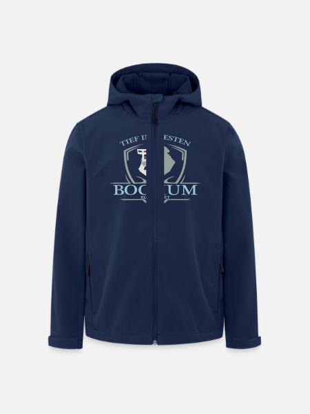 Bochum Logo Design Pott (zum editieren) - Recycelte Männer Softshell-Jacke von Stanley/Stella - Navy