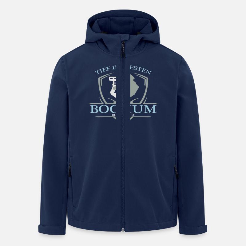 Bochum Logo Design Pott (zum editieren) - Recycelte Männer Softshell-Jacke von Stanley/Stella - Navy