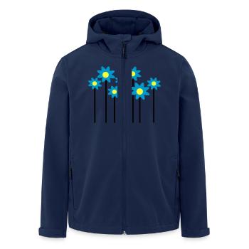 Blumen - Recycelte Männer Softshell-Jacke von Stanley/Stella - Navy - Vorne - AI Model Male 185 light (185cm)