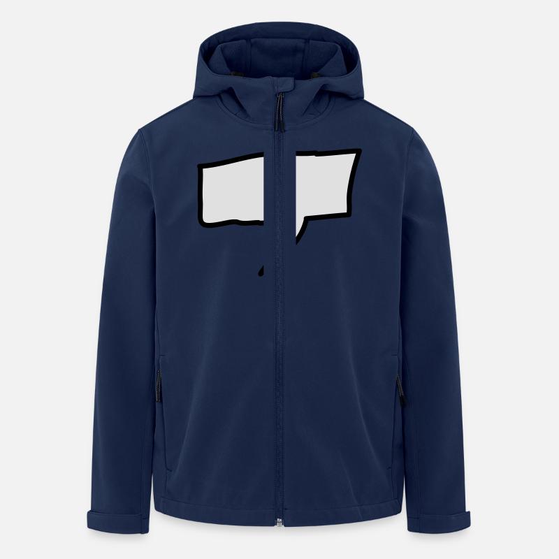 sprechblase_2c - Recycelte Männer Softshell-Jacke von Stanley/Stella - Navy