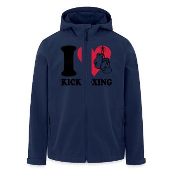 I love kickboxing - Recycelte Männer Softshell-Jacke von Stanley/Stella - Navy - Vorne - AI Model Male 185 light (185cm)