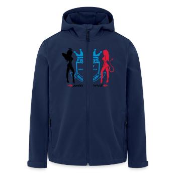 Ange diable vie libre de sport - Veste softshell homme en polyester recyclé Stanley/Stella - marine - Devant - AI Model Male 185 light (185cm)
