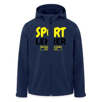 Sportlehrer Geschenk - Recycelte Männer Softshell-Jacke von Stanley/Stella - Navy - Vorne - AI Model Male 185 light (185cm)