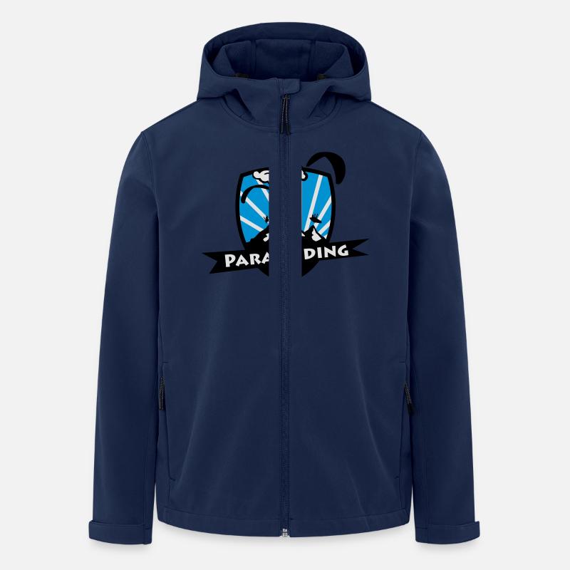 Paragliding / Paraglider Logo - Men’s Recycled Softshell Jacket by Stanley/Stella - navy