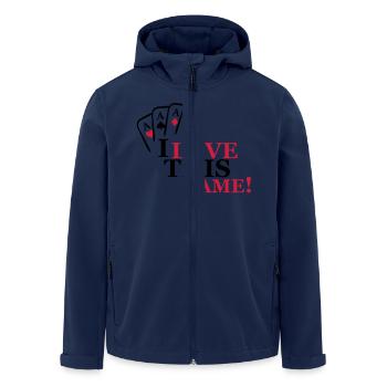 i love this game - Men’s Recycled Softshell Jacket by Stanley/Stella - navy - Front - AI Model Male 185 light (185cm)