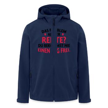 Rentner Rente - Recycelte Männer Softshell-Jacke von Stanley/Stella - Navy - Vorne - AI Model Male 185 light (185cm)