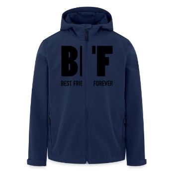 BFF Best Friends Forever - Men’s Recycled Softshell Jacket by Stanley/Stella - navy - Front - AI Model Male 185 light (185cm)