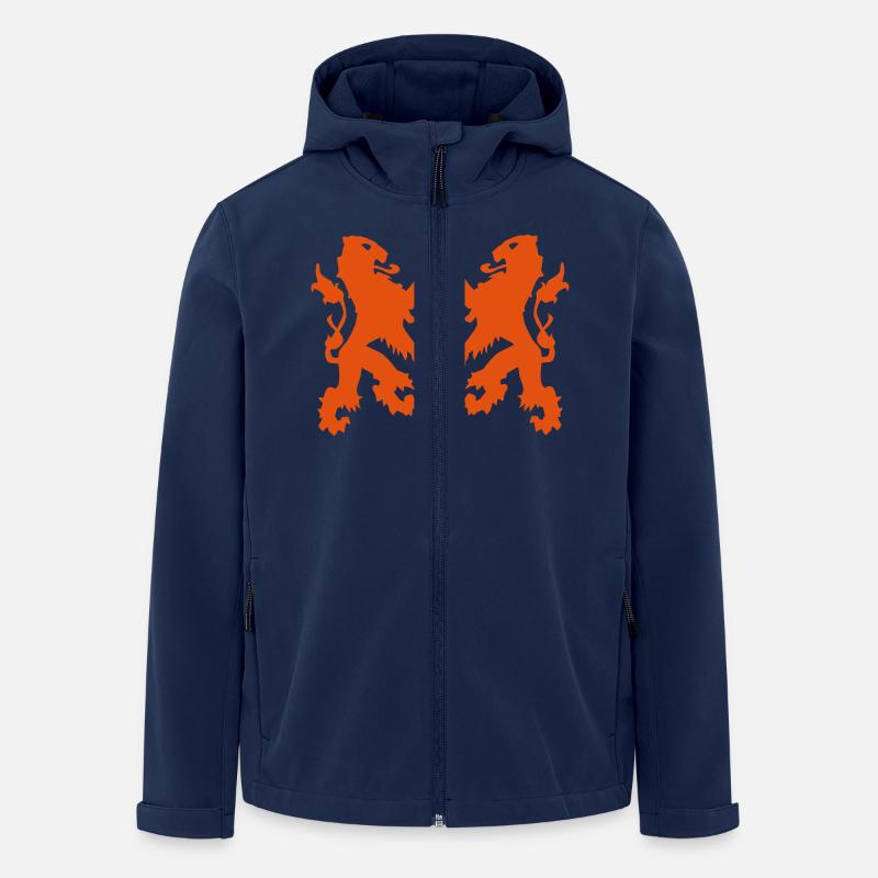 twee leeuwen - Recycelte Männer Softshell-Jacke von Stanley/Stella - Navy