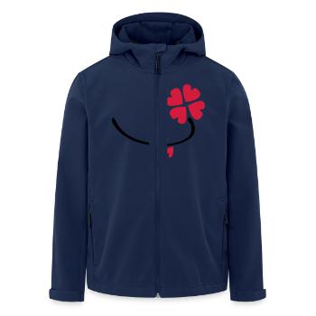Flower heart - Men’s Recycled Softshell Jacket by Stanley/Stella - navy - Front - AI Model Male 185 light (185cm)