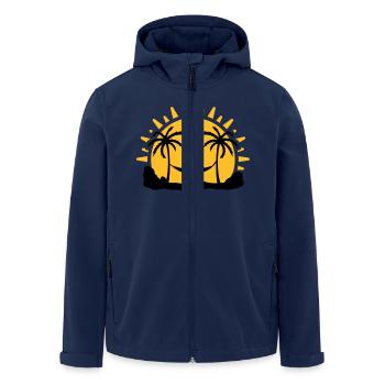 island_chillout_gr2 - Men’s Recycled Softshell Jacket by Stanley/Stella - navy - Front - AI Model Male 185 light (185cm)