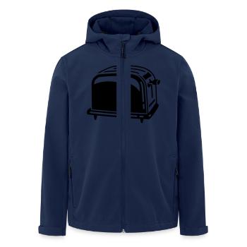 Toaster - toasteur - BBQ - sandwich - bread - 1C - Men’s Recycled Softshell Jacket by Stanley/Stella - navy - Front - AI Model Male 185 light (185cm)