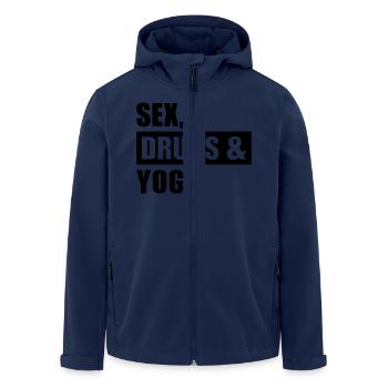 Sex Drugs Yoga - Men’s Recycled Softshell Jacket by Stanley/Stella - navy - Front - AI Model Male 185 light (185cm)