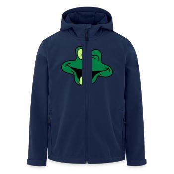 Cheeky Comic Frog Face - Men’s Recycled Softshell Jacket by Stanley/Stella - navy - Front - AI Model Male 185 light (185cm)