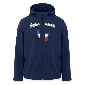 Schleswig-Holstein - Recycelte Männer Softshell-Jacke von Stanley/Stella - Navy - Vorne - AI Model Male 185 light (185cm)