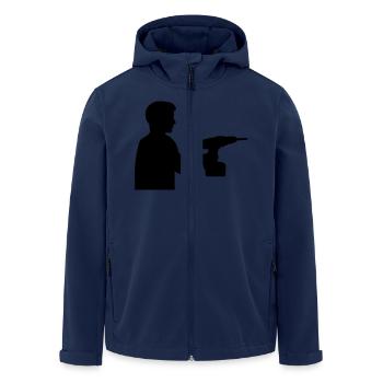 Handwerker - Recycelte Männer Softshell-Jacke von Stanley/Stella - Navy - Vorne - AI Model Male 185 light (185cm)