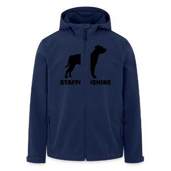 Staffordshire Terrier - Recycelte Männer Softshell-Jacke von Stanley/Stella - Navy - Vorne - AI Model Male 185 light (185cm)